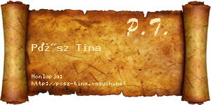 Pósz Tina névjegykártya